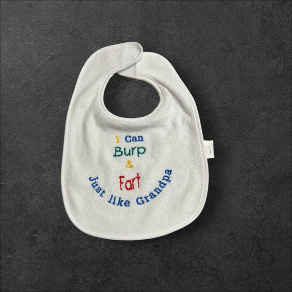 Handmade Funny Grandpa Bib and Burp Cloth set - Picture 6 of 12